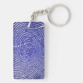 Porte-clés Graphique d'empreintes digitales (Dos)