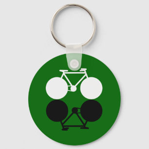 Porte-clés graphique des vélos contrastés