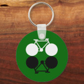 Porte-clés graphique des vélos contrastés (Recto)
