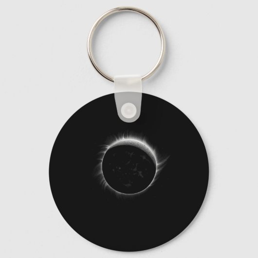 Porte-clés Graphique D'Événement Solaire Eclipse Moon Et Sun  (Recto)