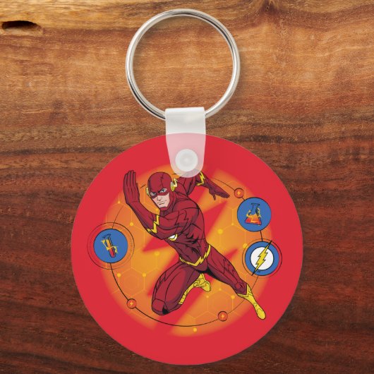 Porte-clés Graphique d'exécution du laboratoire Flash de dess (Verso)