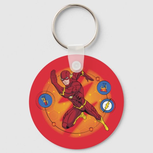 Porte-clés Graphique d'exécution du laboratoire Flash de dess (Verso)