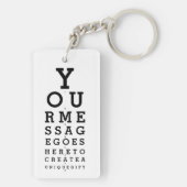 Porte-clés Graphique d'opticien Créez votre propre message (Dos)