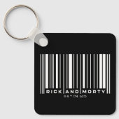 Porte-clés Graphique du code barre de Rick et Morty (Recto)