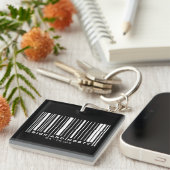 Porte-clés Graphique du code barre de Rick et Morty (Devant Droit)