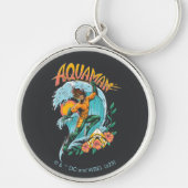 Porte-clés Graphique du Surf de levage Aquaman et Trident (Devant)