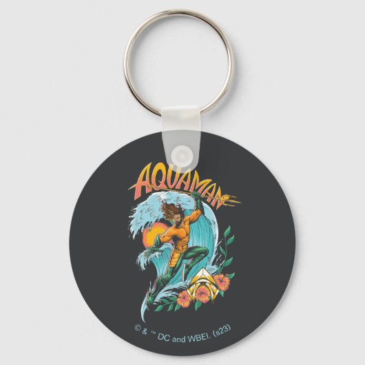 Porte-clés Graphique du Surf de levage Aquaman et Trident (Recto)