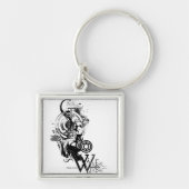 Porte-clés Graphique en lanterne bleue 2 (Devant)