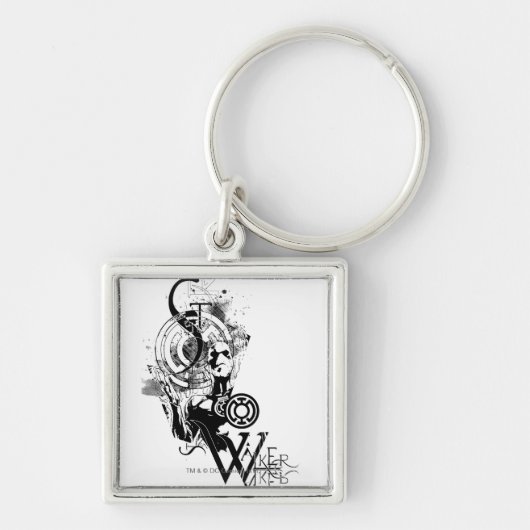 Porte-clés Graphique en lanterne bleue 2 (Devant)