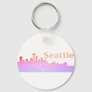 Porte-clés Graphique en silhouette de Seattle