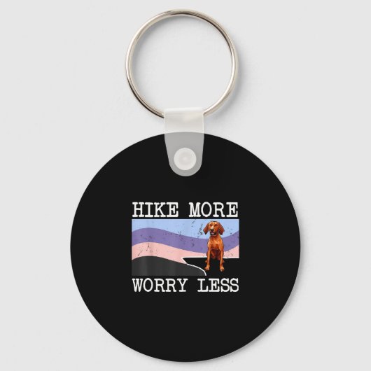 Porte-clés Graphique limier redbone hikez plus inquiétez moin (Recto)