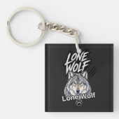 Porte-clés graphique Loup Solitaire (Devant)