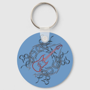 Porte-clés Graphique tribal de guitare
