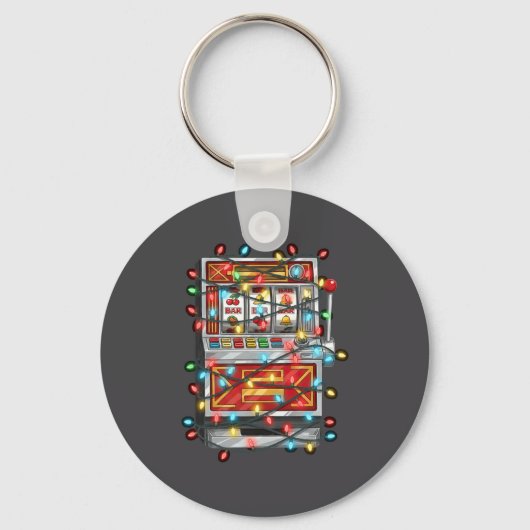 Porte-clés Graphiques de Noël de machine à sous drôles pour a (Recto)