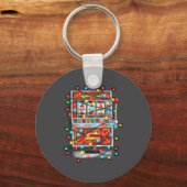 Porte-clés Graphiques de Noël de machine à sous drôles pour a (Recto)