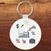 Porte-clés Graphiques et graphiques financiers (Recto)