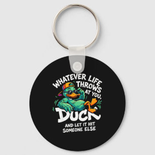 Porte-clés Graphisme canard drôle hommes femmes adolescents c