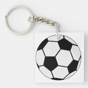 Porte-clés Graphisme de ballon de football classique Fan de s