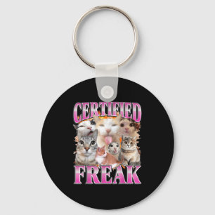 Porte-clés Graphisme de chat certifié bootleg humour drôle ge