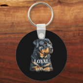 Porte-clés Graphisme de chien Rottweiler Rottie (Recto)