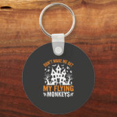 Porte-clés Graphisme de maison hantée de singes volants Hallo (Recto)