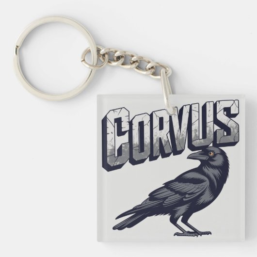 Porte-clés Graphisme de mascotte Corvus Raven (Devant)