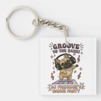 Porte-clés Graphisme de soirée dansante Retro DJ Frenchie