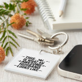Porte-clés Graphisme de typographie Awesome Husband (Devant Droit)