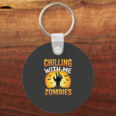 Porte-clés Graphisme de zombies qui me font frissonner pour H (Recto)