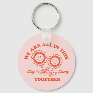 Porte-clés Graphisme Fleur Joyeux Retro