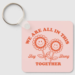 Porte-clés Graphisme Fleur Joyeux Retro
