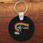 Porte-clés Graphisme Rétro de Ski à Tahoe (Recto)