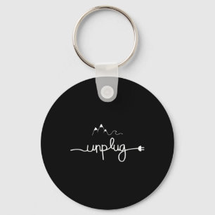 Porte-clés Graphisme simple et cool de montagnes et de vagues