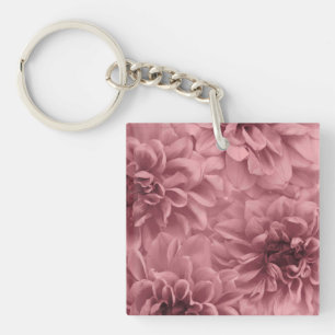 Porte-clés Grappe de dahlias mauves floraux