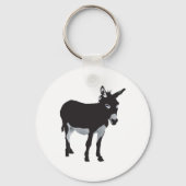 Porte-clés Gras Donkey Silhouette ferme animal (Recto)