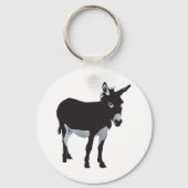 Porte-clés Gras Donkey Silhouette ferme animal (Verso)