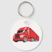 Porte-clés Gras Red Semi-Truck Big Rig Trucker (Recto)