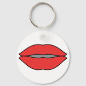 Porte-clés Gras rouge lèvres Pop Art (Verso)