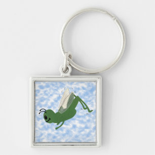Porte-clés Grasshopper Whimsical Cartoon Art