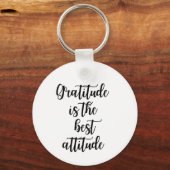 Porte-clés Gratitude Is the Best Attitude Inspirational Quote (Recto)