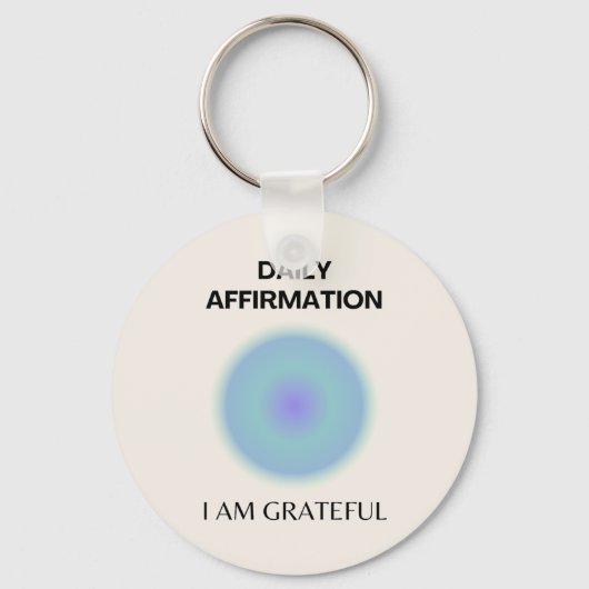 Porte-clés Gratuit Affirmation Quotidienne Positive Spirituel (Recto)