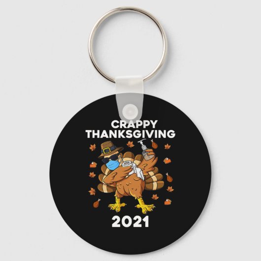 Porte-clés Grave Thanksgiving Dabbing Turquie Pilgrim Boys Ki (Recto)