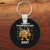 Porte-clés Grave Thanksgiving Dabbing Turquie Pilgrim Boys Ki (Verso)