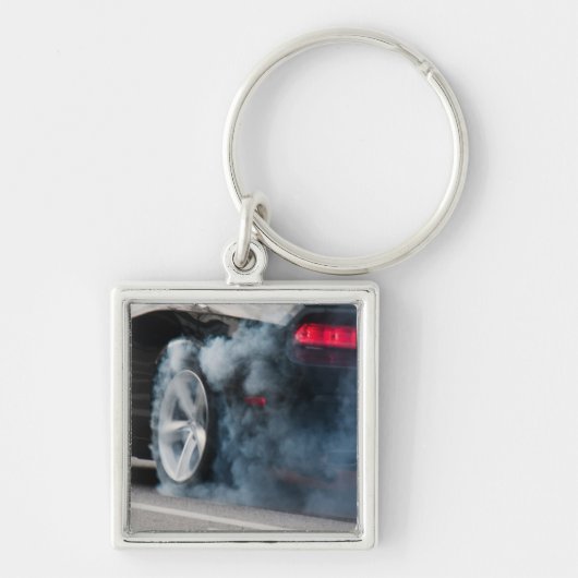Porte-clés Gravure de voiture noire (Devant)