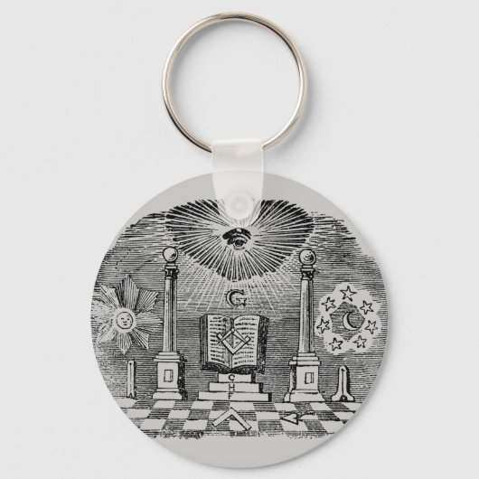 Porte-clés Gravure maçonnique du 19e siècle (Recto)