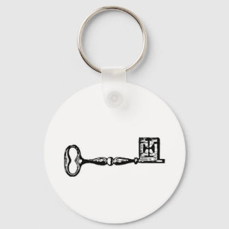 Porte-clés Gravure sur clé squelette antique