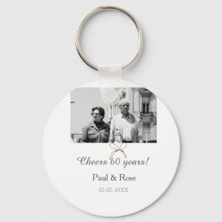 Porte-clés Gray bow cheers to 60 years anniversary wedding 