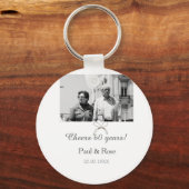 Porte-clés Gray bow cheers to 60 years anniversary wedding  (Recto)