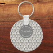 Porte-clés Gray Hamster, garçon personnalisé (Recto)