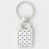 Porte-clés Gray Polka Dots, Polka Dot Pattern, Dots (Devant)